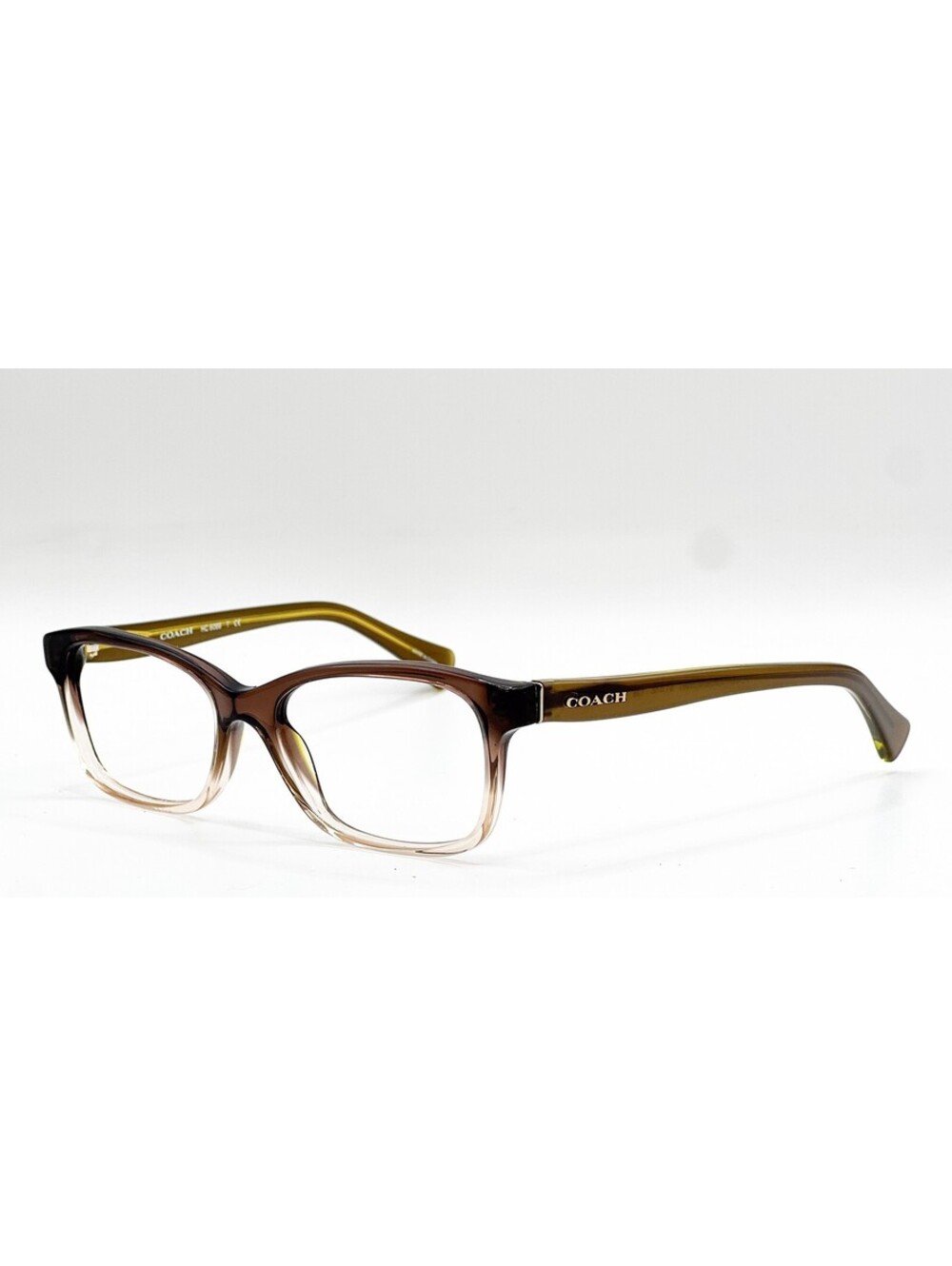Coach Hc 6089 5400 Transparent Olive Authentic Eyeglasses 51-16-135